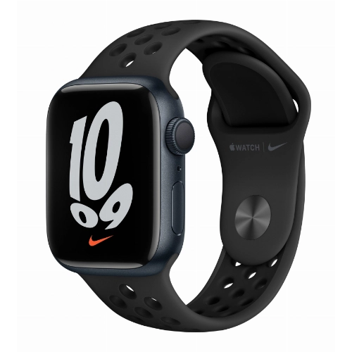 Умные часы Apple Watch Series 7 45 мм Aluminium Case with NIKE, темная ночь